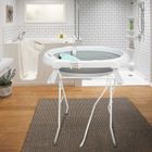 HUOLE Bain de bébé - Baignoire sur pied, affichage de la température, rangement pratique, souple et flexible - 63*60*84.5cm - gris