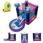 GOPLUS Aire de Jeux Château Gonflable Astre Vaisseau Spatial avec Souffleur Zone de Saut, Toboggan Piscine pour Enfants 3-10 Ans