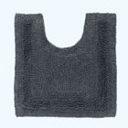 Tapis contour WC en coton - HOMESCAPES - Gris - Rectangulaire - 50 x 55 cm - Uni - Contemporain - Lavable