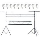 IBIZA LIGHT PORTIQUE POUR JEUX DE LUMIERE TRES ROBUSTE DE 3M + 10 CROCHETS DE TRES BELLE QUALITE PA DJ LED SONO