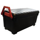 IRIS OHYAMA Boite de rangement Bricolage - Store It All - 170 L - Noir et rouge - 103,5 x 49,5 x 50 cm - Plastique
