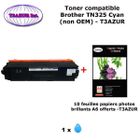 Toner compatible TN325 C pour imprimante Brother HL 4140CN, 4150CDN, 4570CDW, 4570CDWT Cyan+ 10f A6 brillants - T3AZUR