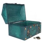 Abiemuce Coffre Au Trésor Bois Vintage Avec Serrure à Combinaison - Boîte à Bijoux Rétro 18x11x10 Cm - Idéal Cadeau