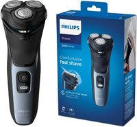 Philips Series 3000 Wet or Dry Rasoir électrique pour homme avec têtes pivotantes 5D et têtes flexibles Bleu brillant