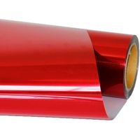 Hoho HTV Presse à transfert de chaleur en vinyle métallique thermocollant Feuilles de papier vêtement film Rouge 50,8x 30,5cm