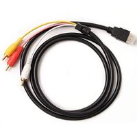 Maofuxing Câble HDMI vers RCA, 1080P HDMI mâle vers 3 RCA Audio Vidéo Câble Adaptateur convertisseur de Composants AV pour TV A921