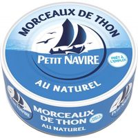 PETIT NAVIRE - Morceaux De Thon Au Naturel Démarche Responsable 112G - Lot De 4