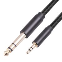 3662BK 1m 3.5mm to 6.35mm Male to Male Gold Plated Jack Audio Adapter Aux Cable for Mixer Amplifier