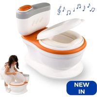 Toilettes enfants Mobiclinic Avec musique Seau amovible De 1 à 6 ans Rembourrée Antidérapante Orange ToiKid