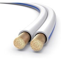 PureLink SP021-020 Cable d'enceinte 2x4,0mm² (99,9% OFC cuivre massif 0,10 mm) Cable de haut-parleur Hifi, 20m, blanc
