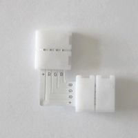 Connecteur pour Ruban LED RGB 12V en L - SILAMP - Blanc
