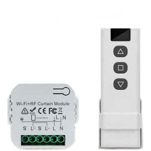 MIUCDA Module d'interrupteur de volet roulant intelligent WiFi RF avec fonction pourcentage, commande électrique de volet roulant, minuterie de contrôle par application, compatible avec Alexa Google