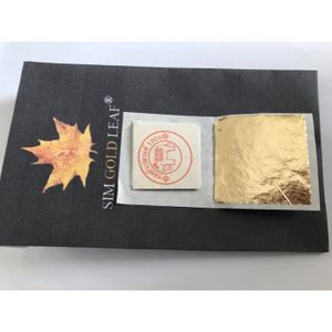 Feuille d'or alimentaire 8 x 8 cm - SUGARFLAIR - Or 24 carat