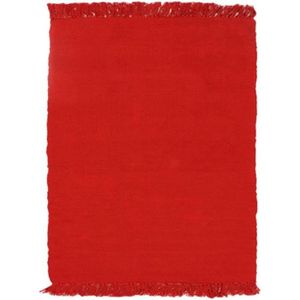 TAPIS Tapis en coton rouge 100% naturellement respirant 