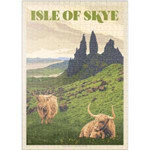 PUZZLE Écosse : Isle Of Skye, Affiche Vintage - Premium 5