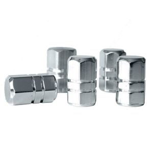 Lot de 4 bouchons de valve noir ou aluminium pour voiture - La