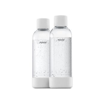 MACHINE À SODA MYSODA - Pack de 2 bouteilles White PET et Biocomp