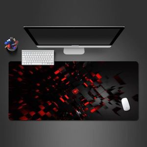 VSHOP® Tapis de souris Gaming XXL 580x300x4mm Grand Sous Main Bureau Tapis  souris Gamer (noir contour rouge) - Cdiscount Informatique