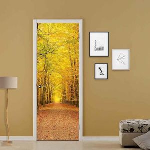 Poster Mural Paysage de forêt d'automne Autocollant Mural Pour Salon  Chambre À Coucher Couloir 300x210cm - Cdiscount Maison