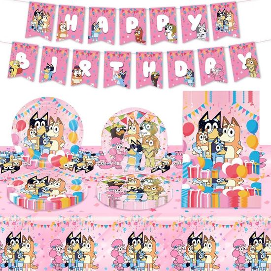 Anniversaire Pat Patrouille 3 Ans Kit Décoration Anniversaire 3 Ans - Ballons, Vaisselle Et Banderole - Thème Bleu Banniere Joyeux Anniversaire