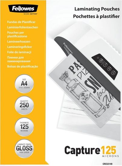 Lot De 25 Pochettes à Plastifier A4 - 125 Microns, Protection UV, Pour Documents & Photos