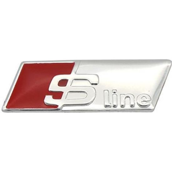 Version Sline Silver - En Aluminium Sline Rs Emblème Insigne 3d Autocollant De Voiture Le Style Volant Fenêtre Accessoires Pour