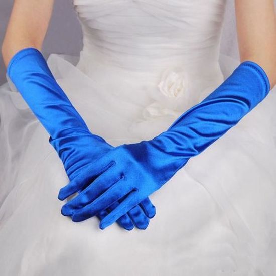 GIVBRO Paire de gants longs en résille pour fête mariage taille unique 
