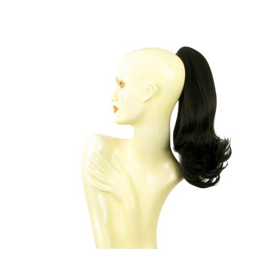 Postiche Queue De Cheval Afro Bouclée - 100% Cheveux Humains, Longueur 40cm, Noir, à Clip, Neuf