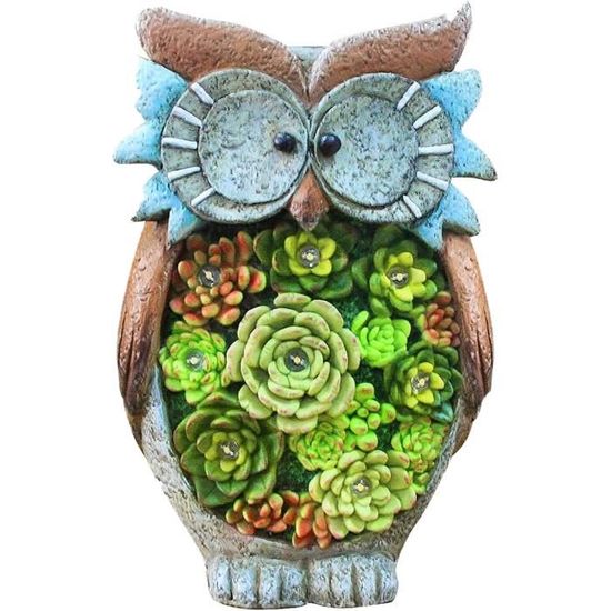 Lot De 4 Mini Hiboux En Résine - Décoration Mignonne Pour