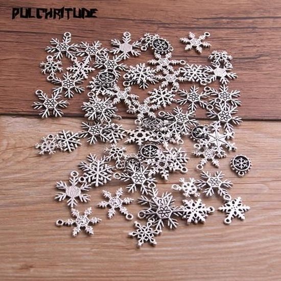 Lot De 100 Pendentifs Éclair En Alliage - Bronze Vieilli Et Argent Vieilli Pour Fabrication De Bijoux