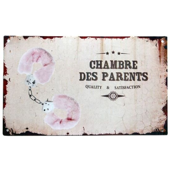 Plaque De Porte Metal Esprit Vintage Vieilli Humoristique Chambre Des Parents Class Deco Achat Vente Plaque De Porte Soldes Sur Cdiscount Des Le 20 Janvier Cdiscount