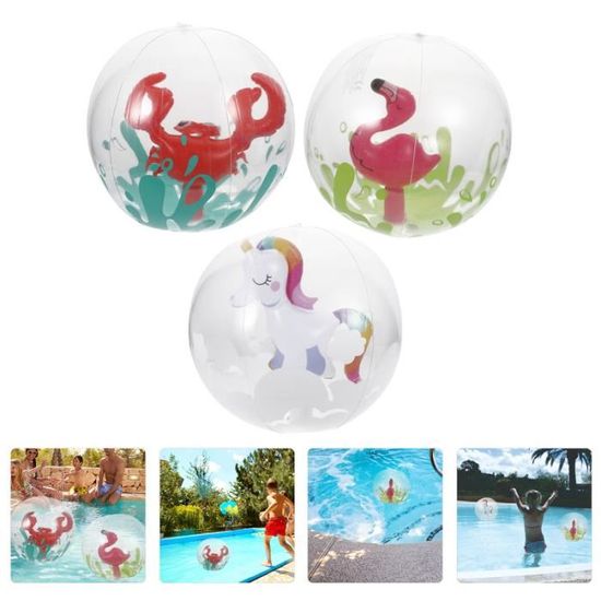 1 Ensemble d'adorables balles gonflables durables boules de plage d'eau