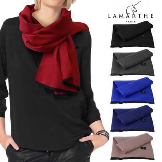 Echarpe Etole Cachemire Lamarthe 180cmX65cm gris Cdiscount
