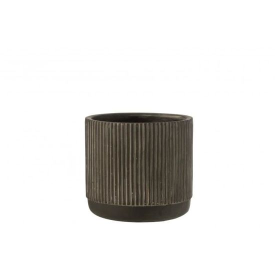 Cachepot Irrégulier En Céramique Rugueuse Couleur Or - Taille Medium, Style Brut Et Moderne - 10