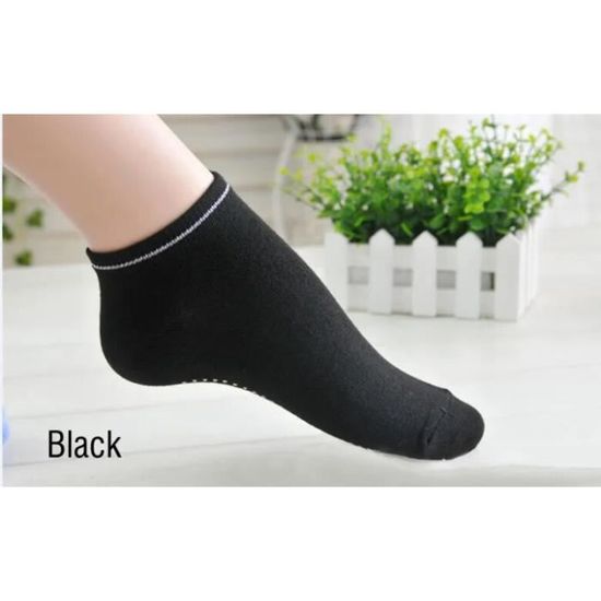 2 Paires De Chaussettes De Yoga Antidérapantes - Semelle Silicone, Confortables Et Respirantes (Taille M)