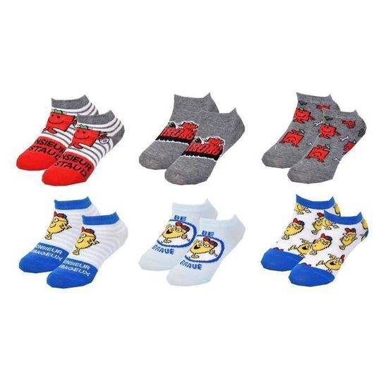 Queenshin 6 Paires Chausson Chaussette Garçon Enfants Astronautes Colorés Espace Fusées Rigolotes Fantaisie Chaussette Courtes Basse Idée Cadeau Confortable et Respirant de 3 à 5 Ans Taille 26-28