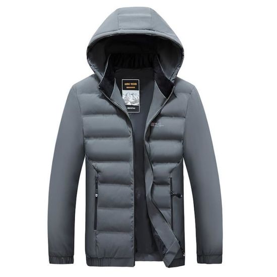 Générique Doudoune Homme Hiver Chauffante Grande Taille Doudoune Classique à Capuche Zippé Jacket Adulte Pas Cher Marque Casual Décontracté Automne Manche Longues Manteaux Pour Hommes Bleu M