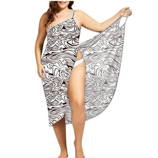 Robe de plage,Maillot de bain à rayures,sexy,grande taille,pour femmes