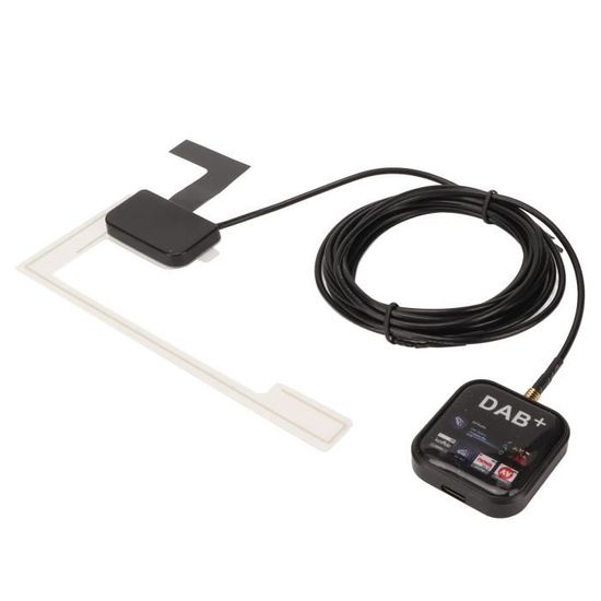 Récepteur DAB+ Double Tuner Pour Autoradio Android - Boîtier Plug & Play Avec Antenne Amplifiée - Compatible Erisin