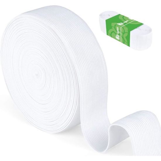 Bande Élastique Noire Pour Couture/Ceinture - 6 Yards (5.5m) X 3.6cm, Marque Zaplyte, Neuf