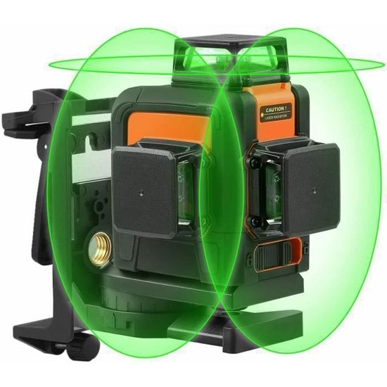 Niveau Laser Zokoun 4D 16 Lignes Vert - Auto-nivelant 360° - Portée 85 Pieds - Avec Télécommande
