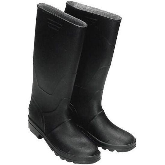 Bottes hautes en caoutchouc, noires, t. 42 - Cdiscount