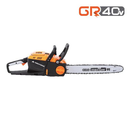 Tronçonneuse Sans Fil Yard Force 40V - Guide Chaîne Oregon 35 Cm, Batterie Et Chargeur Inclus, Moteur Brushless