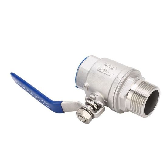 Vanne à Bille 1 Pouce En Acier Inox 304 - Filetage Mâle NPT, Pour Eau, Huile, Gaz, étanchéité Optimale