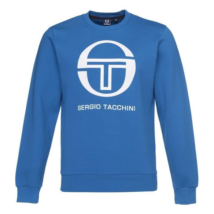 SERGIO TACCHINI Sweat col rond Zelda - Homme - Bleu Marine et Blanc