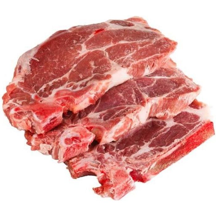 Côtes de Porc taillées dans l'échine Origine France - 6 côtes de 200g chacune envrion