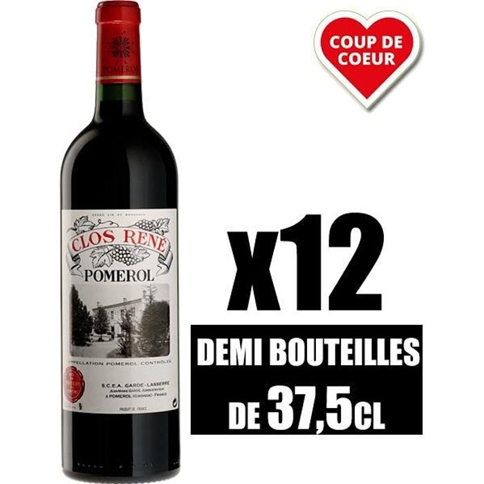 X12 Clos René 2016 Rouge 37,5 cl AOC Pomerol Vin Rouge