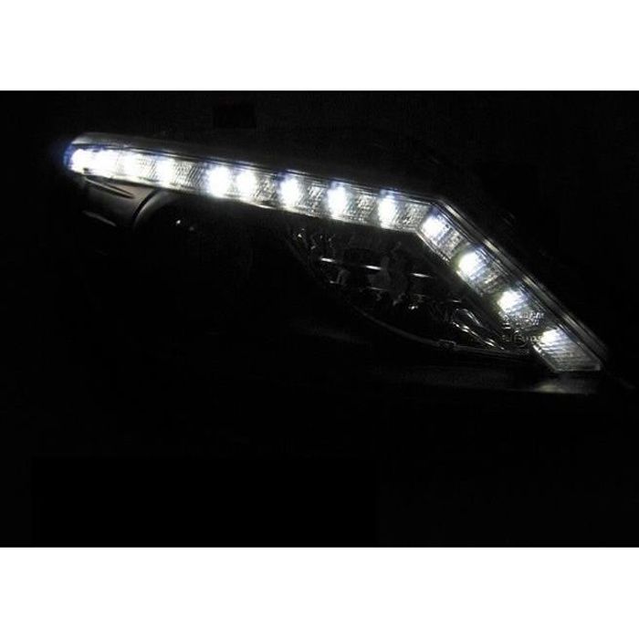 Paire de feux phares Seat Ibiza 6J 08-12 Daylight led noir