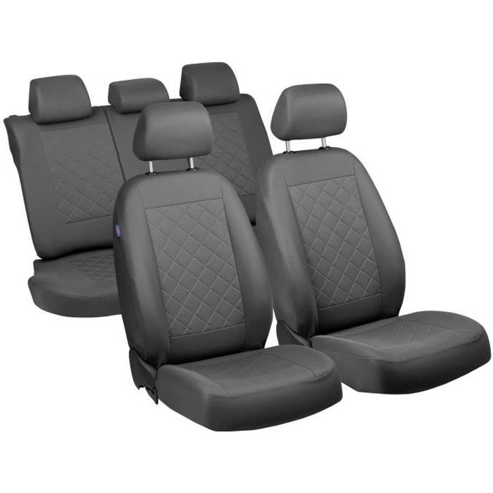 HOUSSES DE SIEGE POUR PEUGEOT 307 - Ensemble De Housses - Premium Carrés Gris