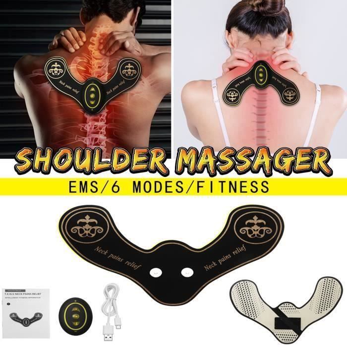 EMS Masseur Épaule Cou 6 Modes Entraîneur Muscle Appareil USB Rechargeable 1 Set L26317